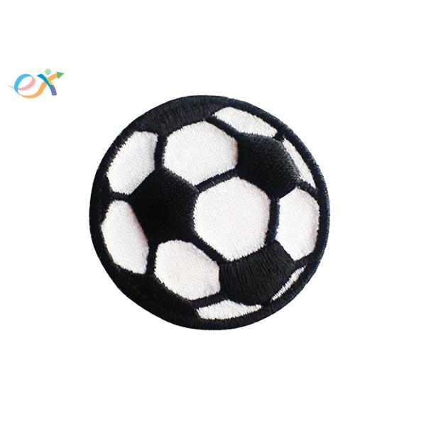 50% Embroidered Soccer Patches Iron On Backing For Sport Clothes / Hats