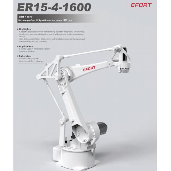 Palletizing Robot In Handling Operations Machine Tending For Metal Parts Logistics ER15-4-1600 Payload 15kg Reach 1625mm