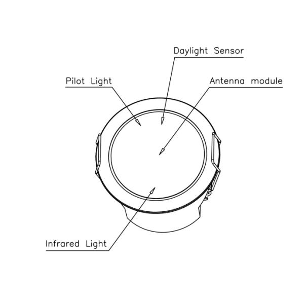 24GHz Lifesnor Detection DC Microwave Sensor Embedded Type Dry Contact Version MSA200D RC