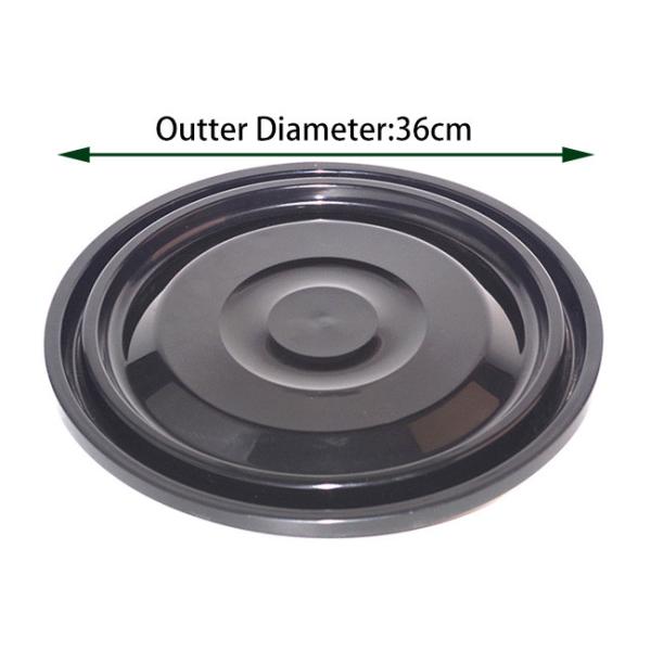 Black Plastic Drum Lids 36cm For Pharmaceutical Fiber Drums