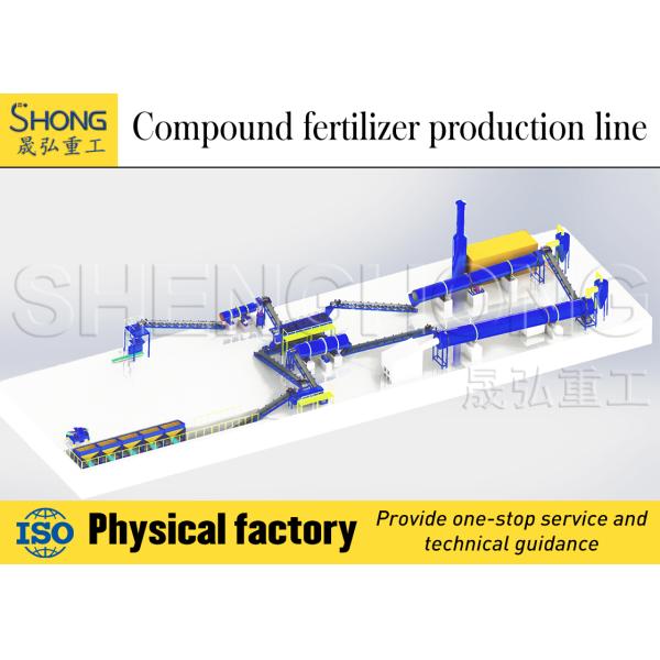 High Capacity NPK Fertilizer Drum Granulator Line with 1-10 Tons per Hour Output, Eco-friendly and Producing Round Granules