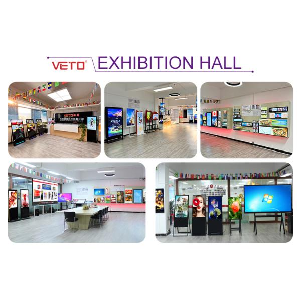 VETO 43 49 55 Inch 4K Indoor Floor Standing Kiosk Digital Signage And Advertising Display For Shopping Mall Retail Store