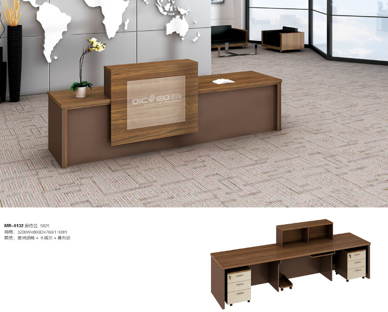 China office 3.2m reception desk furniture wholesale
