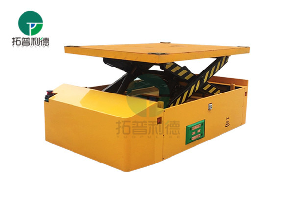 Heavy load battery operated steerable agv automated guided vehicle