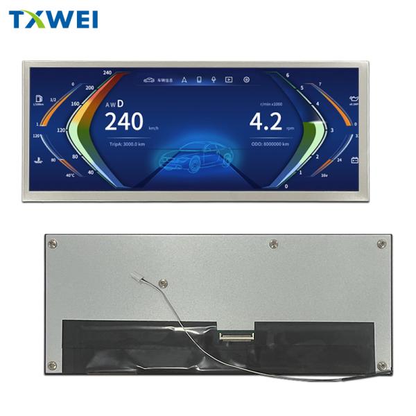 12.3-inch IPS TFT LCD Display Module 1920*720 Bar Screen LVDS Interface 50pin