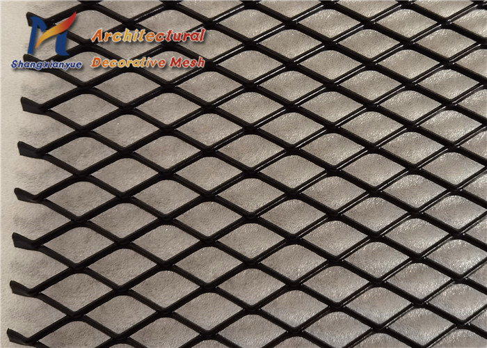 China Facade Aluminum Expanded Mesh 30m Black Expanded Metal Sheet wholesale