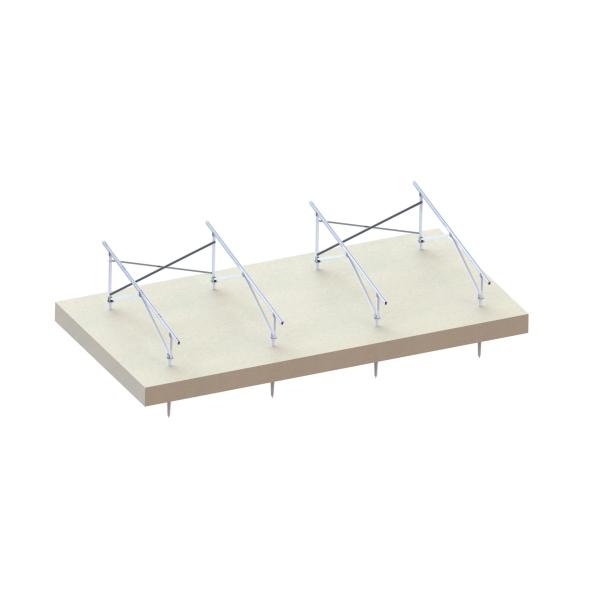 AL6005 Anodized Aluminium Solar Mounting Structure 45 Degree Ground System