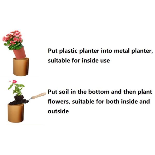 Customized Square Metal Plant Pots Outdoor Steel Rectangular Planters