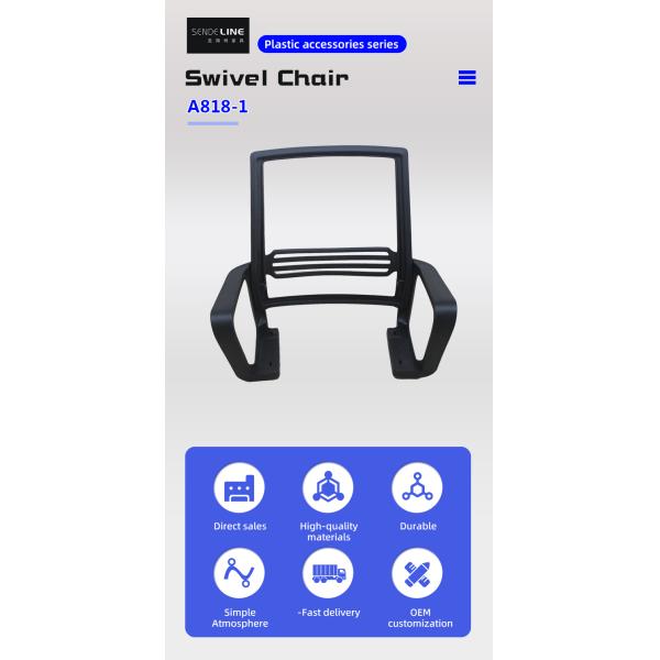 Office chair Swivel chair assembly plastic fiber back office chair plastic parts