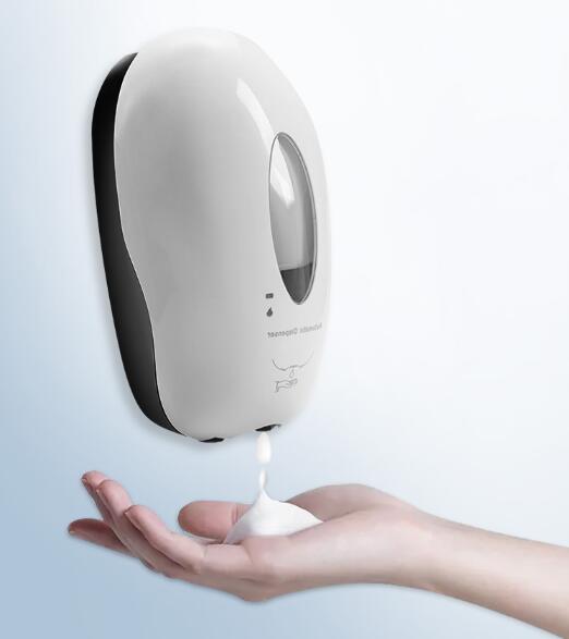 Movable ABS 1000ml Touchless Soap Dispenser Stand AA Battery
