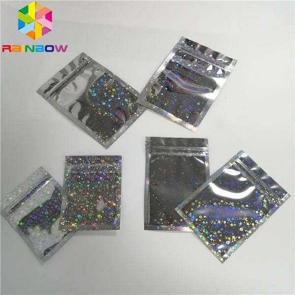 Three Side Seal Foil Pouch Packaging Metalized Resealable Zipper For Tea / Milk Powder