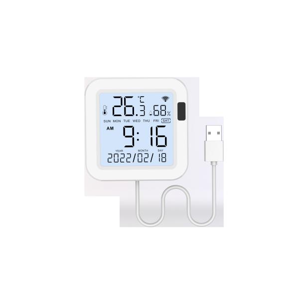 Glomarket Tuya Wifi Smart Temperature Humidity Sensor Wireless Home Thermometer Hygrometer Detector