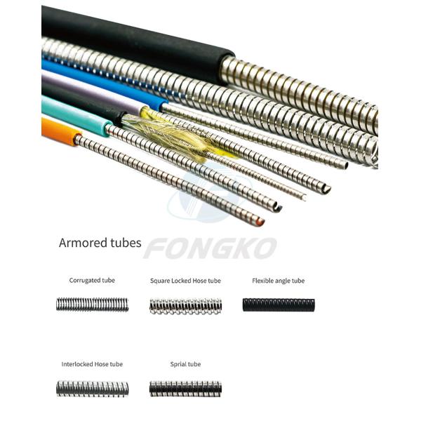 Multi Core Gjafkv Indoor Fiber Optic Cable Bundle Armoured Cable 4 Core