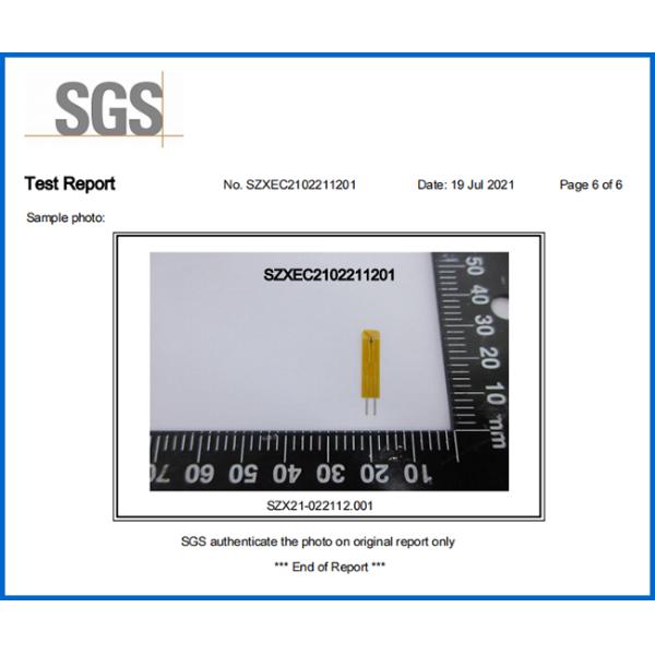 11mm Ultra Thin Film NTC Thermistor 5K 10K 50K 100K For Fast Response Air Temperature Sensors