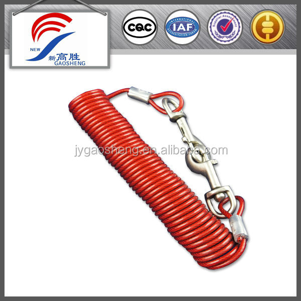 Eco-Friendly Retractable Dog Tie Out Cable with 4.41 KN Breaking Strength and Customizable Length