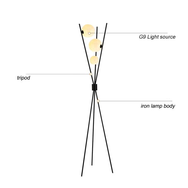 Nordic Post-modern Floor Lamp 3D Printing Moon Led Lamps for Living Room nordic led floor lamp(WH-MFL-119)