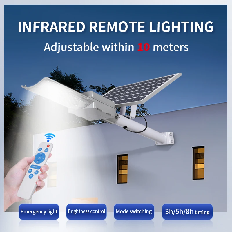 70W 60AH All In One Solar LED Street Light with 5054 LED Chips for Bright and Efficient Outdoor Lighting
