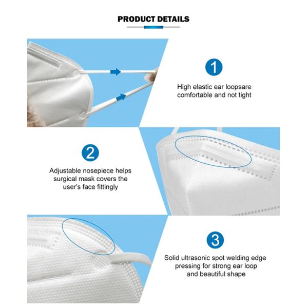 Safe FFP2 Face Mask With Breathing Valve Anti Dusty Earloop Type N95 Mouth Mask