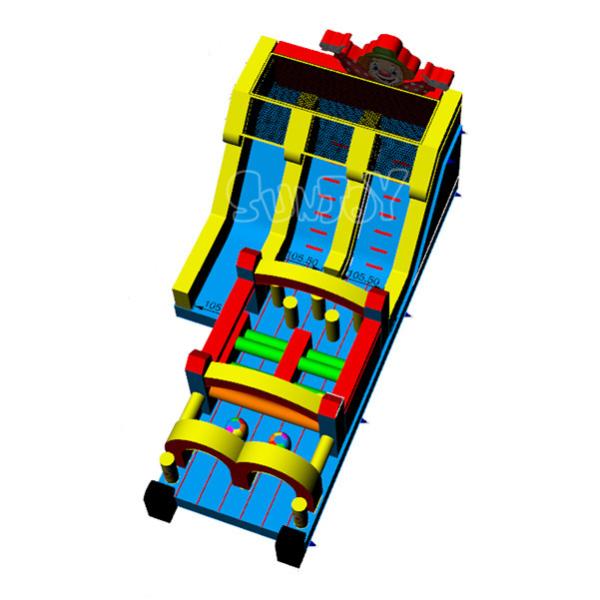 EN14960 0.55mm Plato Inflatable 5K Obstacles Running Race