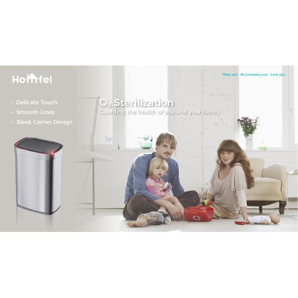 Smart Sensor Automatic 20L 16L Square Touchless Stainless Steel Sensor Trash Bin Intelligent with Batteries Required Yes