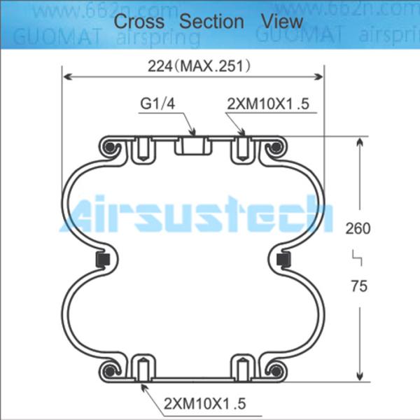 SP2B12R5 Phoenix Air Spring Cushion G1/4 Convoluted Rubber Bellows For Industrial Automation