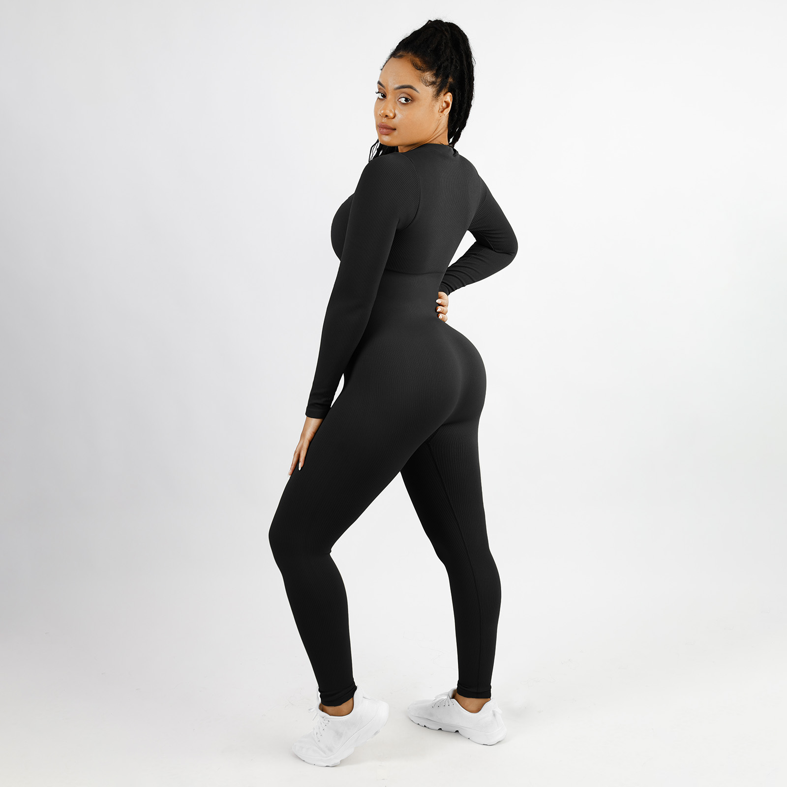 2023 Women Seamless One Piece Long Sleeve Tummy Control Body Shaping Jumpsuit Bodysuit