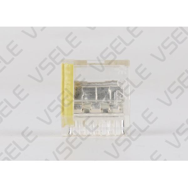 Clear Automotive Push In Wire Connectors / Push In Wire Nuts Yellow Color