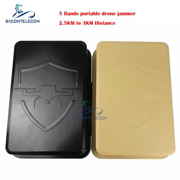 Directional Shield Drone Signal Jammer Blocker 5 Bands 135w 2500 Meters