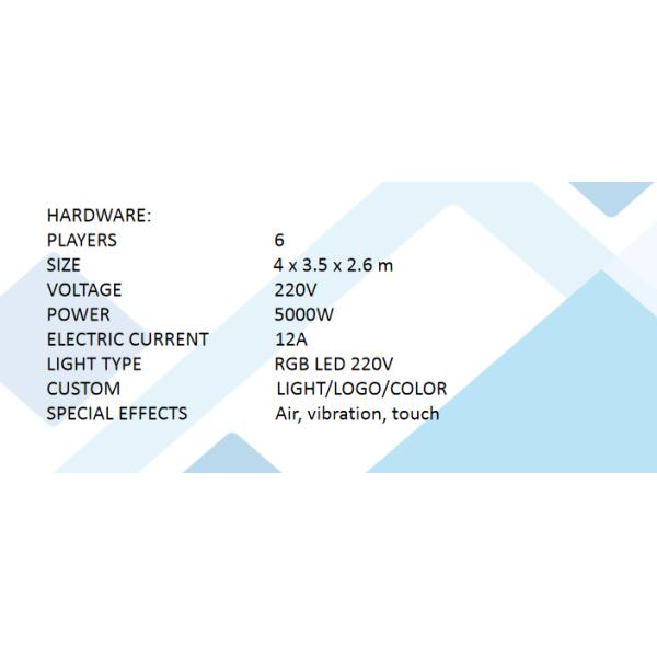 Blue White Virtual Reality Simulator 6 Seats/3 Seats/2 Seats With Vr Glasses