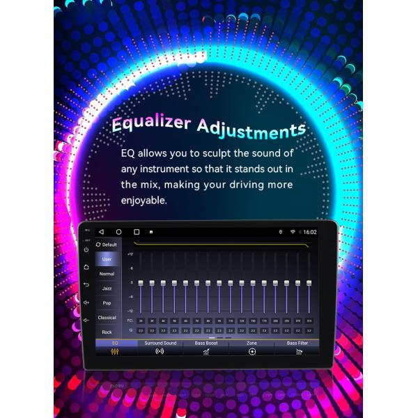 Multimedia Player Android 9.1 Car Radio 10.1 Inch 2 Din GPS WIFI 1+16GB/2+32GB