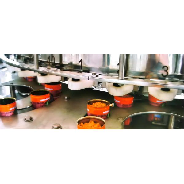 250-300 Cans/Min Automatic Can Filling Machine For Fruit / Vegetable Particles or Cells