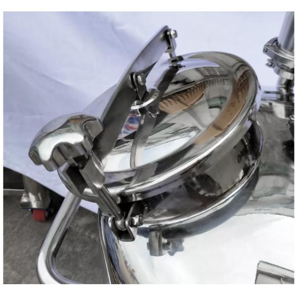 Pneumatic Mixing Agitator Storage Tank 500L SUS316 / 304 Stainless Steel