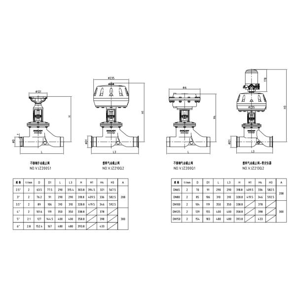 DN100 Donjoy Globe Valve With Stainless Steel Actuator With IL TOP1441 For Food