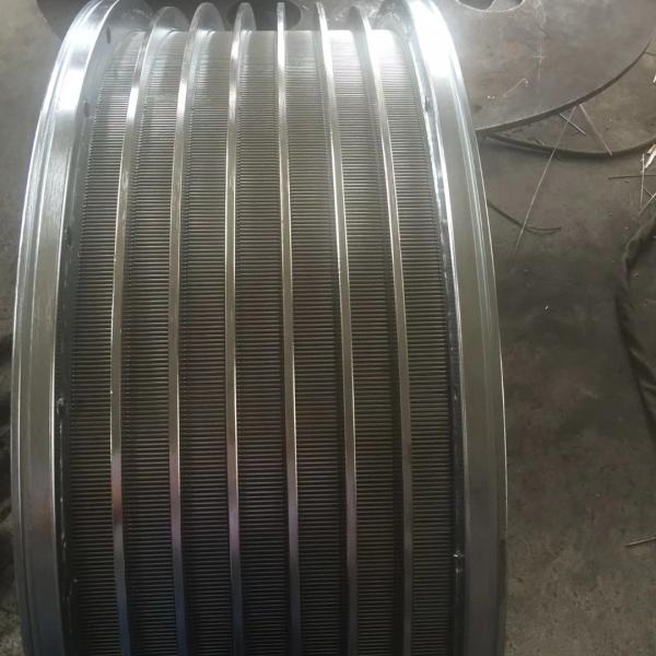 316L S.S Pressure Screen Basket Before Headbox 0.3mm Slot Size For Fluting base Paper