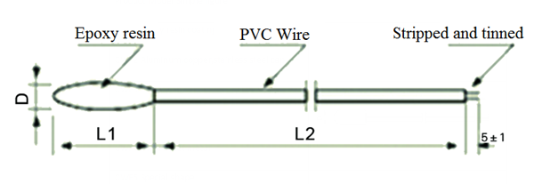 CWF5 Brass Thread Water NTC Temperature Sensor 200KOHM For Testing Temperature Change of Water Tank