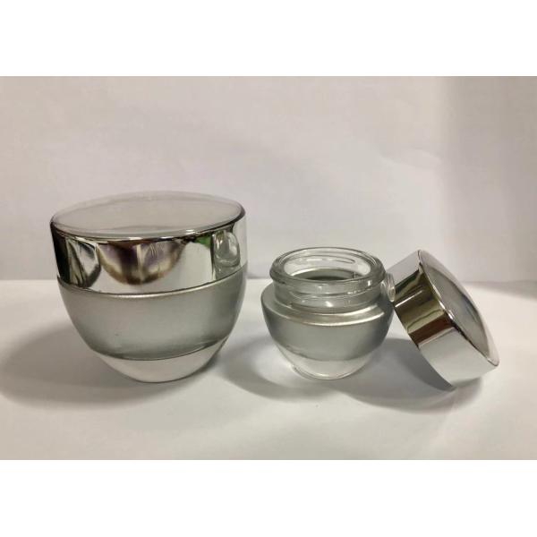 Professional 30g 50g Glass Cosmetic Cream Jars, Cosmetic Cream Bottles with Plastic Cap
