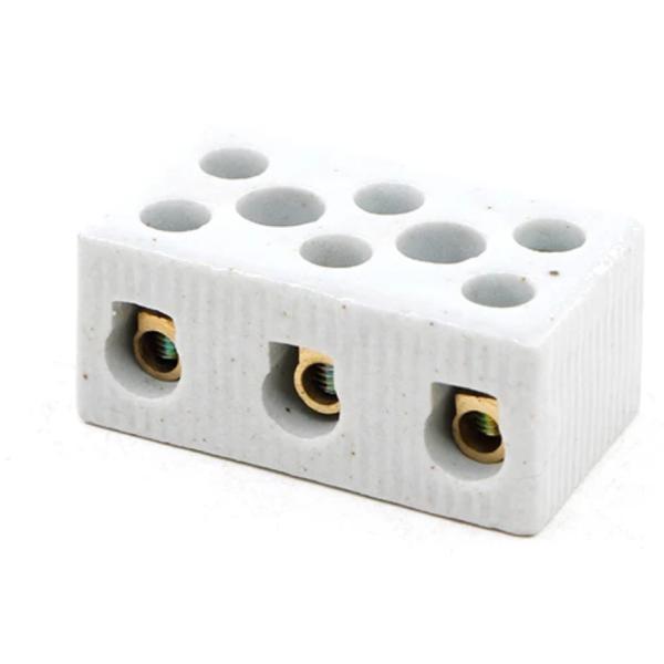 3 Ways 15A Ceramic Terminal Block resistant insulated Ceramic Wire Connection high-temperature connectors terminals
