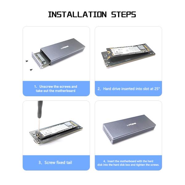 SSD External Hard Drive Enclosure USB3.0 For Apple Flash MacBook
