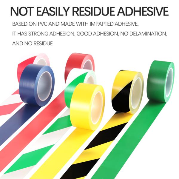 Floor PVC Warning Tape For Safety Marking High Visibility Yellow Caution Floor Tape