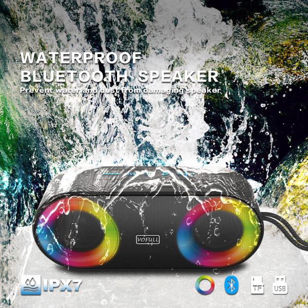 DC 5 Volt IPX7 Waterproof Bluetooth Floating Speaker Black 10m Transmission