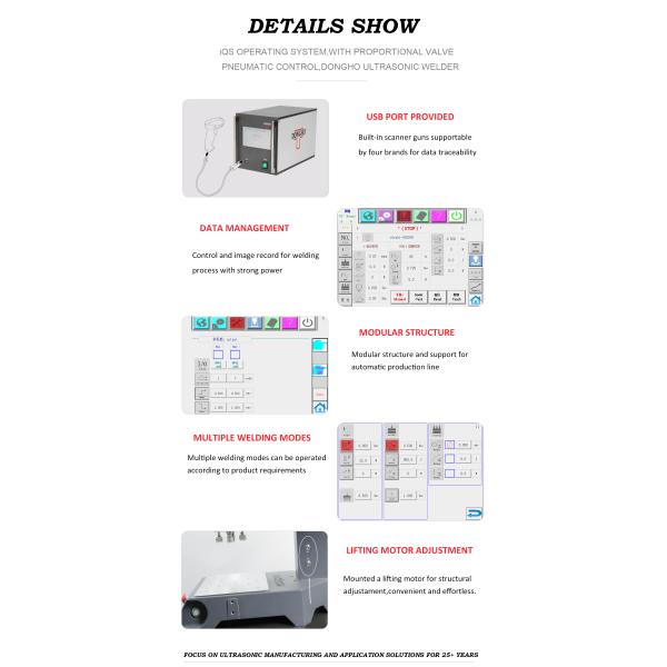 Digital Ultrasonic Plastic Vibration Welding Machine For PVC PP PETG