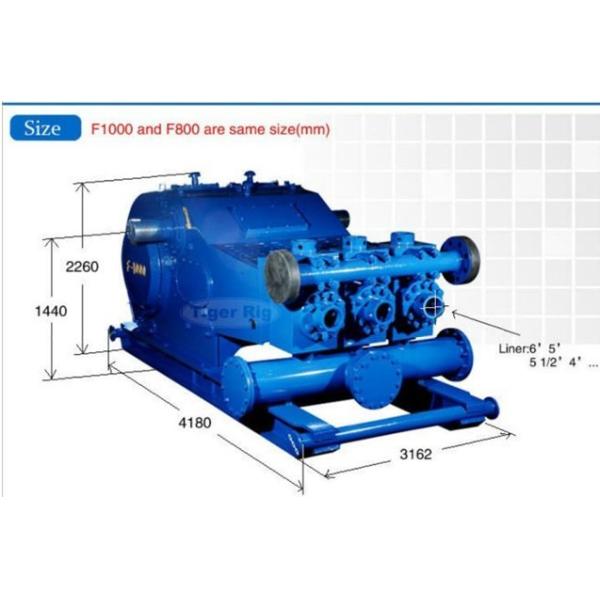 F800 mud pump size Oil Well Drilling Triplex Mud Pump Corrosion Resistant With Good Sealing Effect