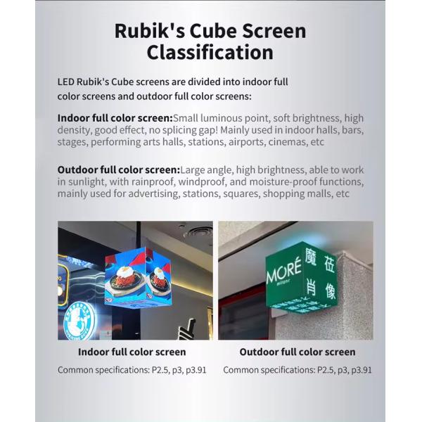 custom led display Led Digital Advertising Display Screen Creative Outdoor Waterproof Rotating Magic Cube Led Displays