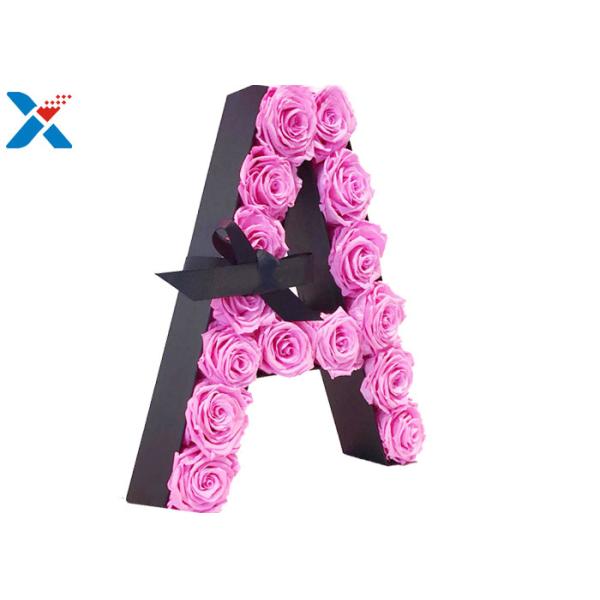 Luxury Rose Gift Acrylic Flower Box A Letter Flower Box With Lid Non - Toxic