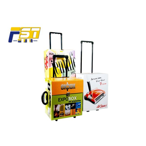 Glossy Printing Carton Trolley Box Sturdy Structure Environmental Friendly
