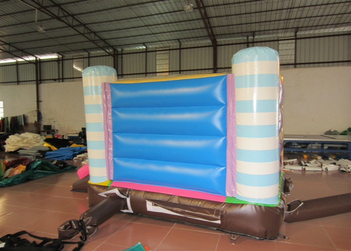 Minions Inflatable Jump House 0.55mm Pvc Tarpaulin 3.8 X 2.8m For Children Party