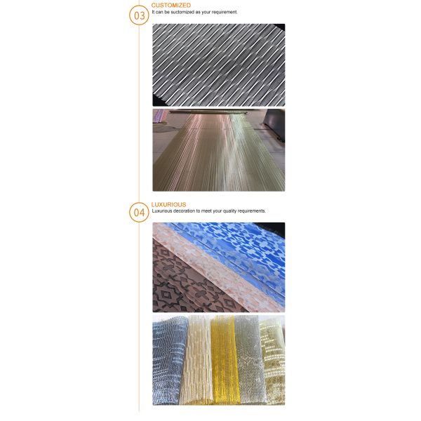 Decorative Architectural Wall Cladding Woven Wire Mesh Laminated Glass