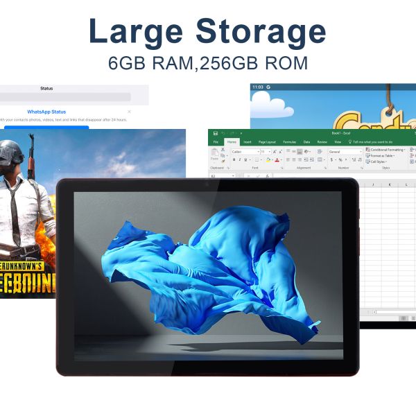 C idea 10 inch Android 12 Tablet 8GB RAM 256GB ROM Model CM8000PLUS Gray