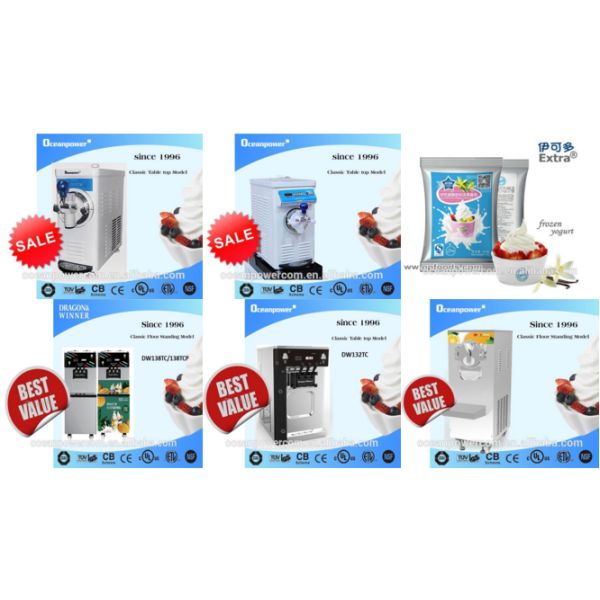 Touch Pad.Remote control Ice Cream Machine Frozen Yogurt machine adopted by Yogurberry.