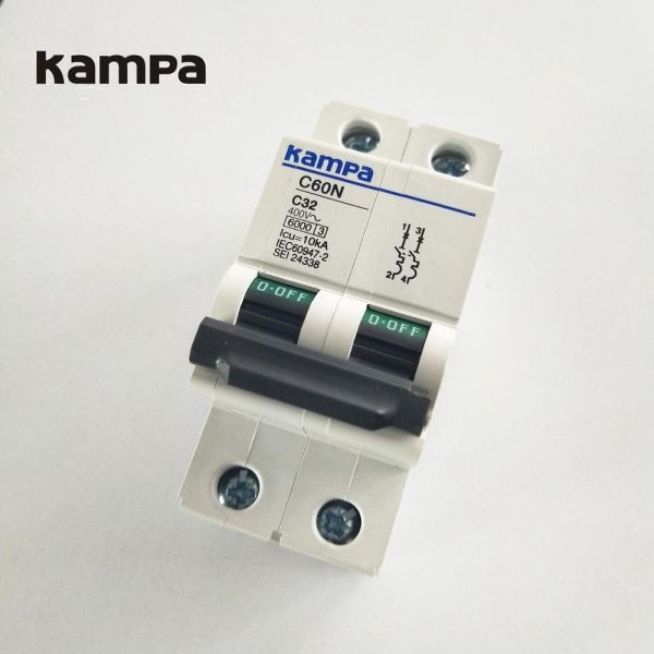 Miniature Circuit Breaker Kampa C60N 2 phase 6ka 32a